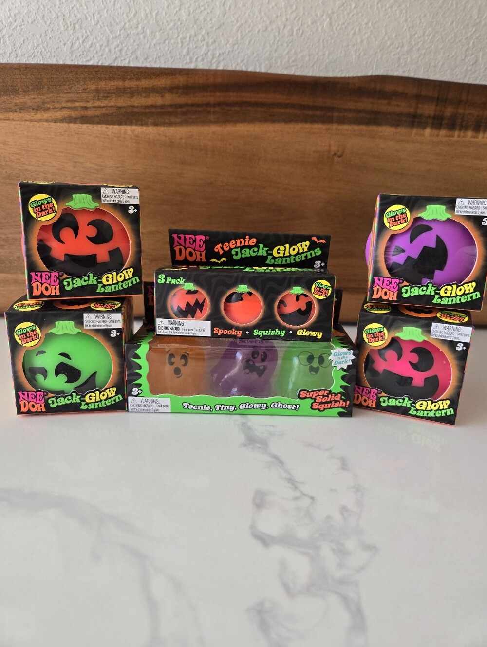 NeeDoh Halloween Bundle NIB - Baby Boos Ghosts & Jack-Glow Lanterns Teenie Jacks